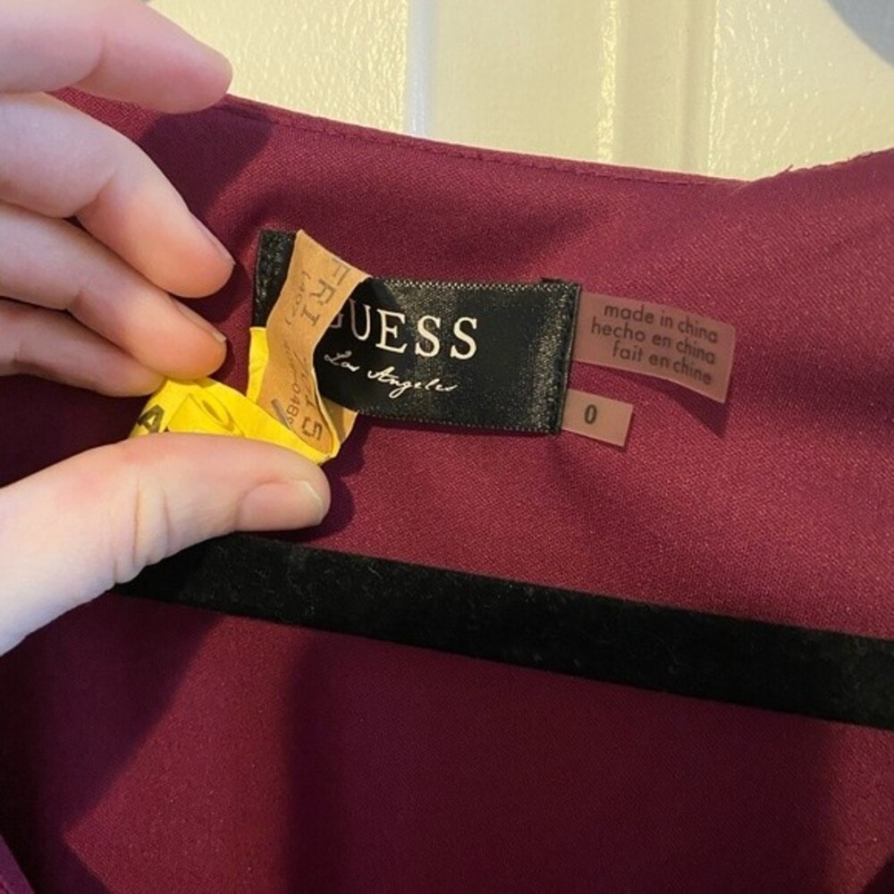 GUESS Purple Dress with Leather Shoulder Detailing 0 - Picture 3 of 5